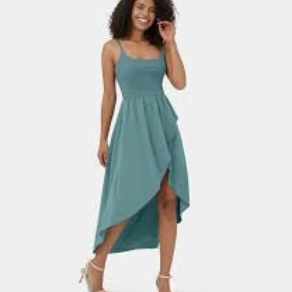 HALARA Dresses & Skirts - 6-NWT HALARA HIGH-LOW DRESS - BUILT IN BRA